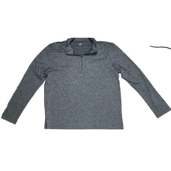 New Alo Conquer 1/4 Zip Reform Long Sleeve Size Small Color Dark Heather Grey - Picture 2 of 6